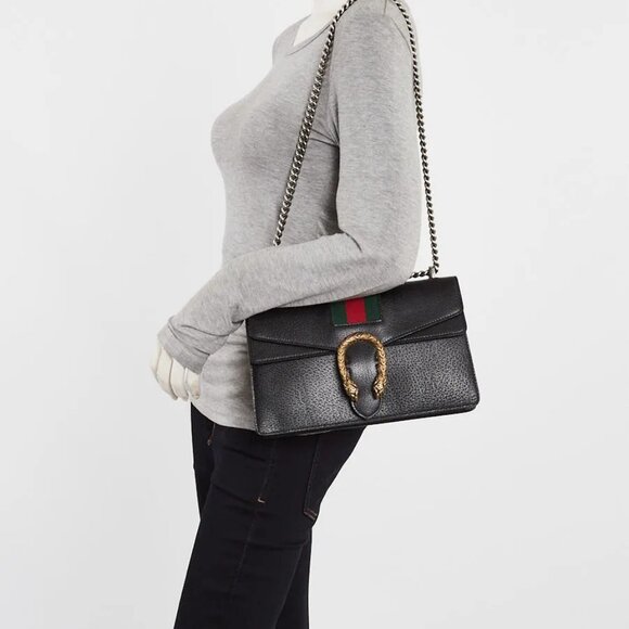 Gucci Black Leather Dionysus Small Shoulder Bag - Picture 3 of 12